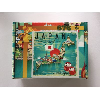 Quebra cabeça mapa ilustrativo Japão 676 pçs 78 x 78cm