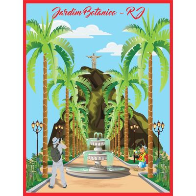 Quebra cabeça 1014 peças - Jardim Botânico RJ - 98 x 74cm