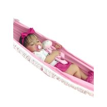 Rede berço bebê infantil brim até 30kg Montessoriana rosa