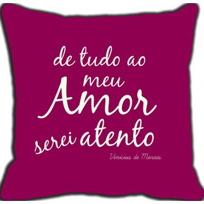 Almofada Roxa Frase amor