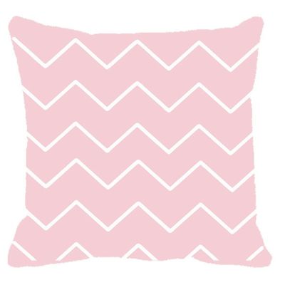 Almofada Chevron Rosa e Branco
