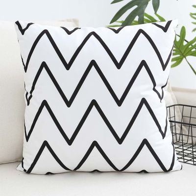 Almofada Chevron Branco e Preto