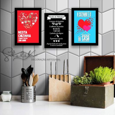 Placas mdf Cozinha 3 un