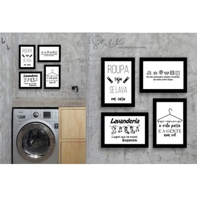 Placas mdf Lavanderia 4 un