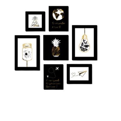 Placas mdf Tumbrl Dourado 7 un
