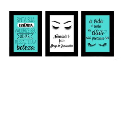 Placas mdf Cílios 3 un