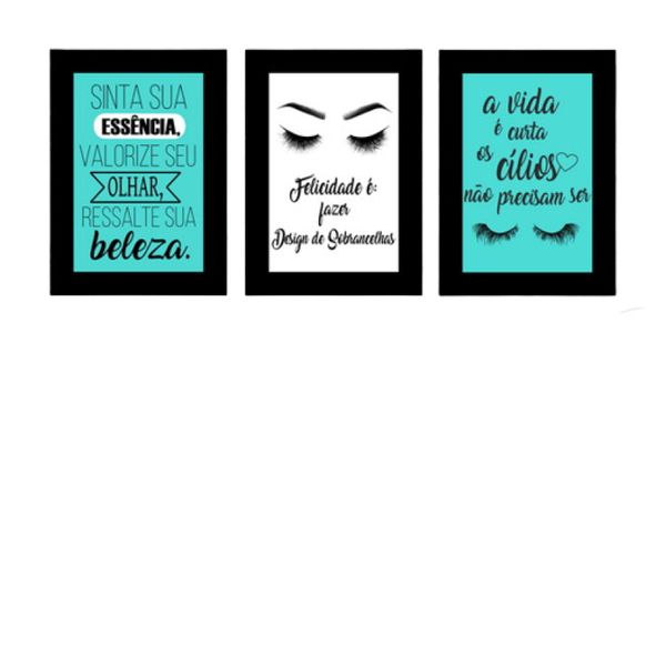 Placas mdf Cílios 3 un