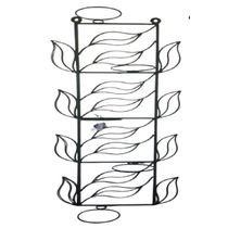 Suporte Ferro Para Plantas Folhas 5 Vasos - Preto