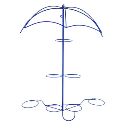 Suporte Plantas Guarda chuva Azul 7 Vasos