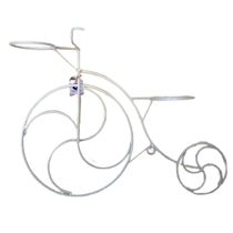 Suporte Plantas Bicicleta Branca 2 Vasos