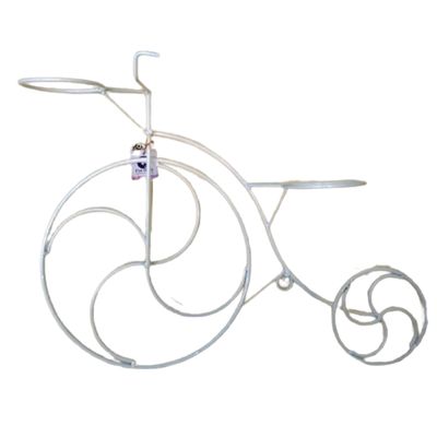Suporte Plantas Bicicleta Branca 2 Vasos