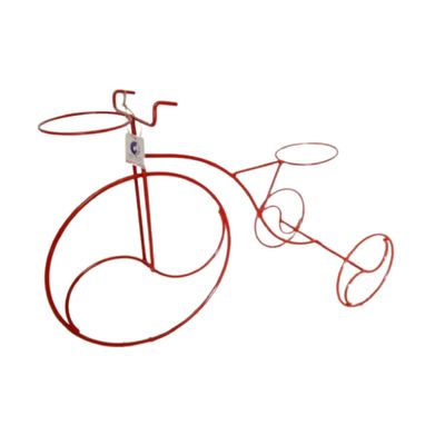 Suporte Plantas Bicicleta Vermelha - 2 vasos