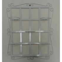 Suporte Ferro Plantas Branco Quadrado 5 vasos