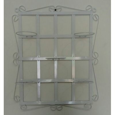 Suporte Ferro Plantas Branco Quadrado 5 vasos