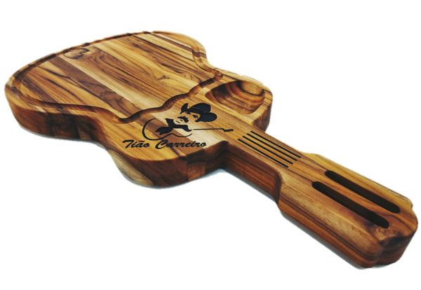 Tábua de corte tradicional para churrasco Madeira Teca Viola