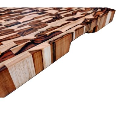 Tábua de corte tradicional churrasco Madeira teca end grain