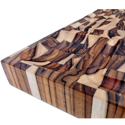 Tábua de corte tradicional churrasco Madeira teca end grain