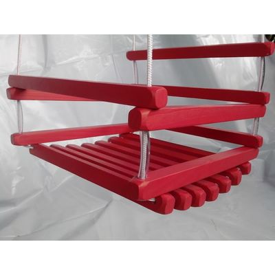 Balanço gangorra infantil madeira 35x35 Red suporta 80kg