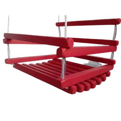 Balanço gangorra infantil madeira 35x35 Red suporta 80kg