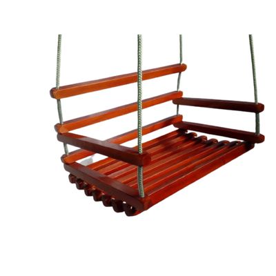 Balanço gangorra infantil madeira mogno 50x40 suporta 100 kg