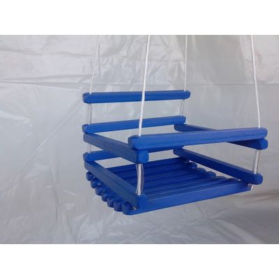 Balanço gangorra infantil madeira 35x35 Azul suporta 80 kg