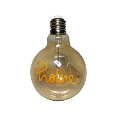 Lampada Led Mensagem Home Vintage 4W Branco Quente Casa Come 110