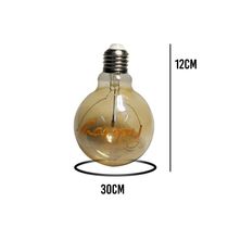Lampada Led Mensagem Happy Vintage 4W Branco Quente Casa