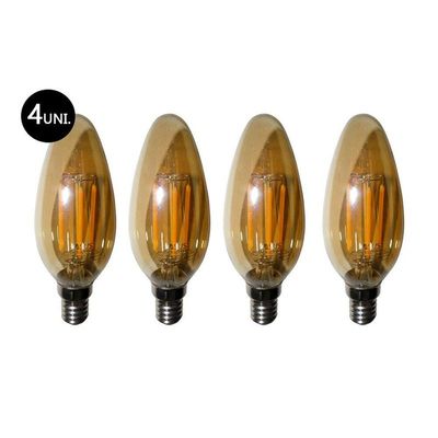 Lampadas De Led Kit 4 Multi Filamento Bivolt 30W Iluminação Bivolt