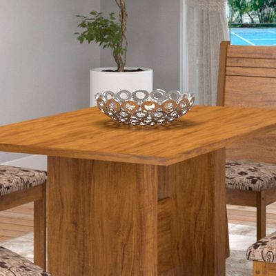 Conjunto Sala De Jantar Completa Mesa 4 Cadeiras Quick Viero