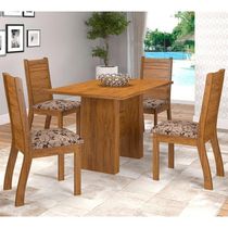 Conjunto Sala De Jantar Completa Mesa 4 Cadeiras Quick Viero