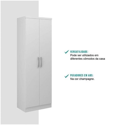 Armário Utilitário Multiuso 2 Portas Branco Carraro