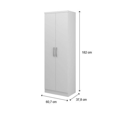 Armário Utilitário Multiuso 2 Portas Branco Carraro