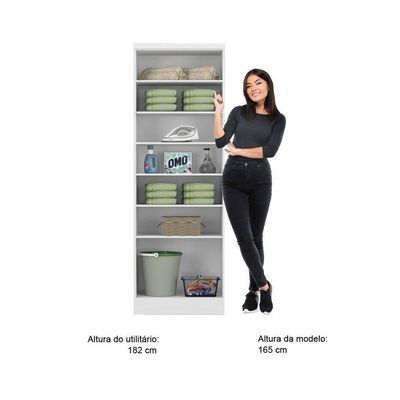 Armário Utilitário Multiuso 2 Portas Branco Carraro