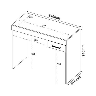 Escrivaninha P/ Notebook Cooler Pinho Com 1 Gaveta - Artely