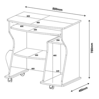Escrivaninha Para Computador 160 Branco