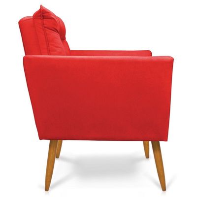 Namoradeira 2 Lugares Olivia Suede Pallazio Vermelho
