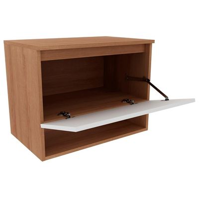 Gabinete Com Cuba Para Banheiro Bn3600x06 Amendoa Branco