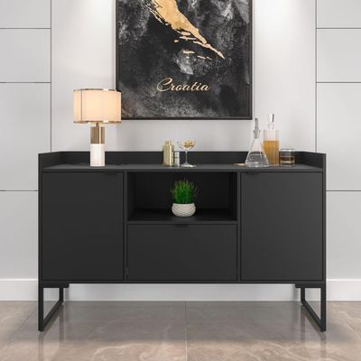Conjunto Armário E Mesa Cassia Preto