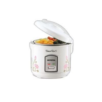 Panela ARROZ Mondial Rice NPE05-5X - 2525-01 BRANCO/FLORAL 110 VOLTS