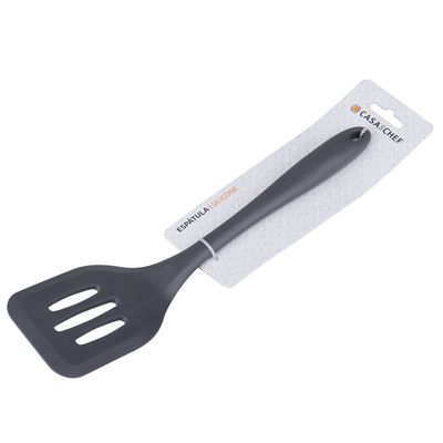 Espátula Vazada de Silicone Cazza Easy Cinza