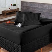 Protetor De Colchão Impermeável Matelado Queen Preto