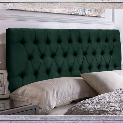 Painel Cabeceira Dubai Para Cama Box-1,93 Mt-suede Verde