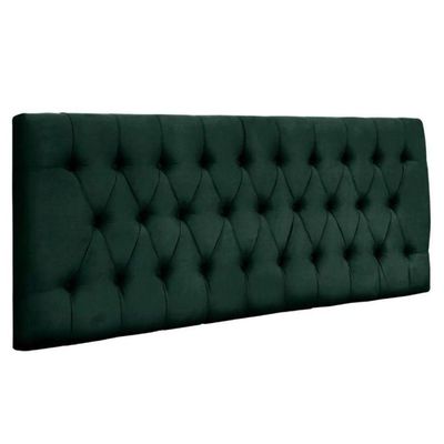 Painel Cabeceira Dubai Para Cama Box-1,93 Mt-suede Verde