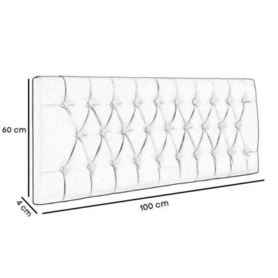 Painel Cabeceira Dubai Para Cama Box-1 Metro-suede Bege