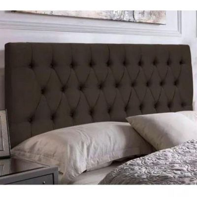 Painel Cabeceira Dubai Para Cama Box-1,93 Mt-suede Marrom