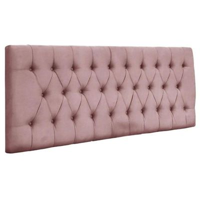 Painel Cabeceira Dubai Para Cama Box-1,38 Mt-veludo Rosa
