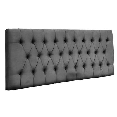 Painel Cabeceira Dubai Para Cama Box-1,38 Mt-suede Cinza