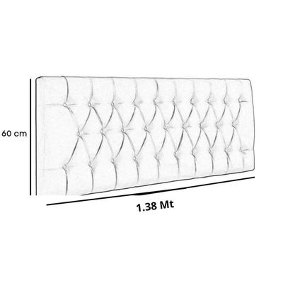 Painel Cabeceira Dubai Para Cama Box-1,38 Mt-suede Amarelo