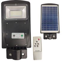 Luminária Solar Poste 60w Led Controle E Sensor De Movimento