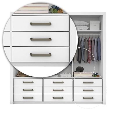 Quarto Completo Com Cama De Casal Anjos Plus Branco
